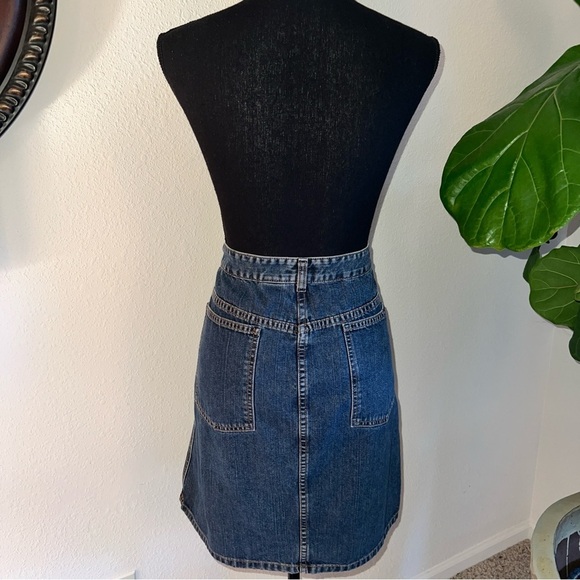 Calvin Klein Women’s 90s Side Snap Denim Jean Skirt Size 14 - Picture 7 of 16